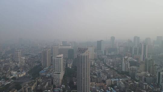 晨雾中的广州海珠视频素材模板下载