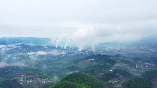 大气污染工业排放视频素材模板下载