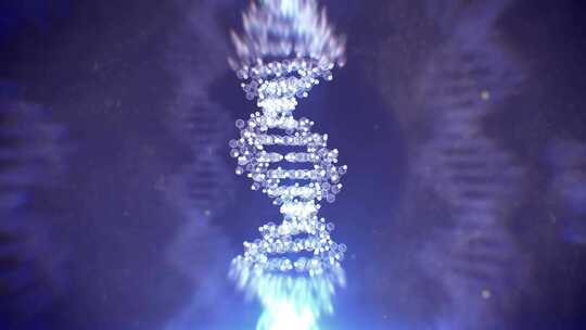 4K-旋转的DNA粒子视频素材模板下载