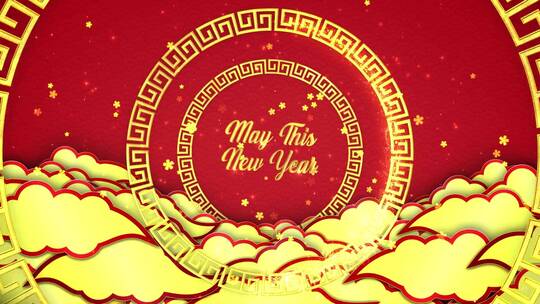 中国新年祝福节日开场AE模板