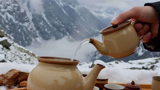 小雪竖版二十四节气下雪大寒小寒冬天风光