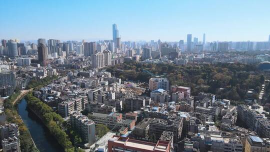 航拍昆明城市建筑