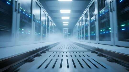 企业年会开场未来科技数据中心隧道视频