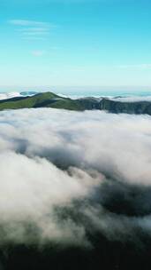 航拍大自然高山云海湖北神农架风景