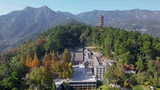 南岳衡山风景区南台寺航拍4k航拍