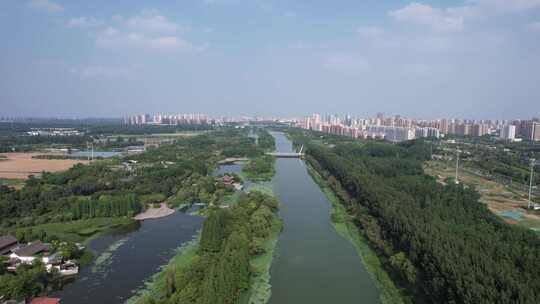 江苏宿迁城市地标建筑九龙七凤宝塔航拍视频素材模板下载