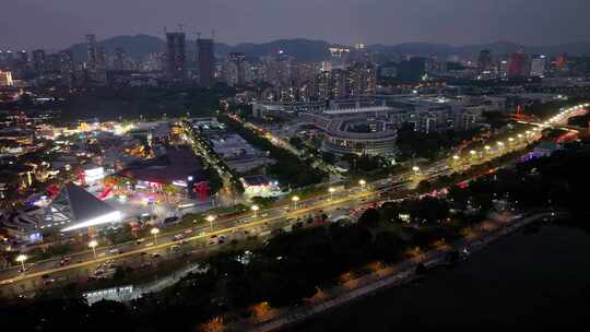 深圳欢乐海岸·香港大学深圳医院夜景