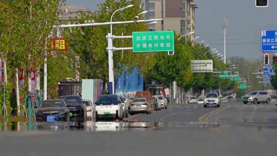 夏天高温炎热天气扭曲路面