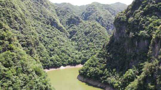 航拍湖北神农架野人谷4A景区