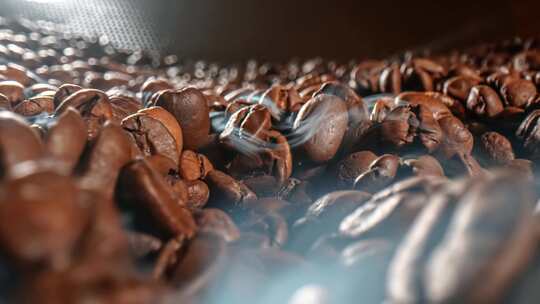 4K-咖啡豆特写 香浓的咖啡豆