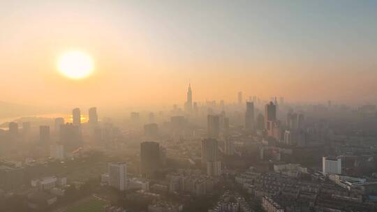 南京城市全景紫峰日出合集