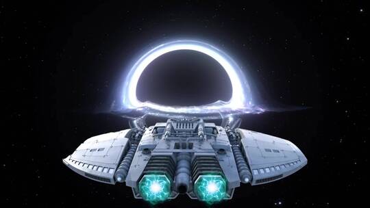 宇宙飞船加速冲向黑洞-事件视界