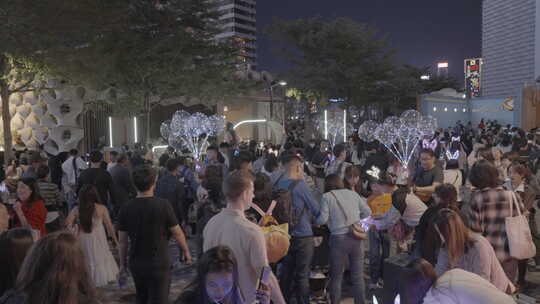 香港2023跨年夜尖沙咀街景夜景