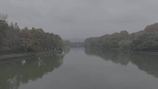 杭州西湖北山街秋日航拍