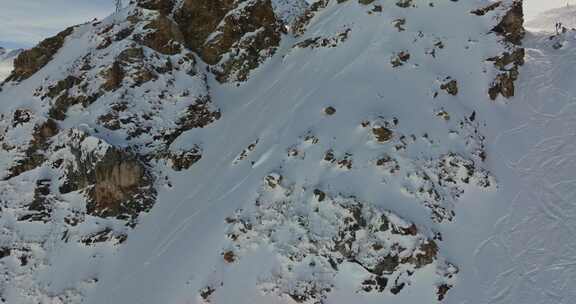 滑雪，雪，山脉，阿尔卑斯山