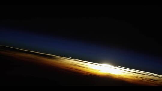 国际空间站的日落