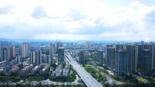 柳州航拍柳江风景城市风光