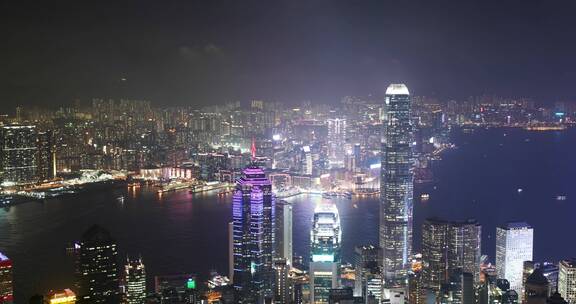 夜晚的香港城