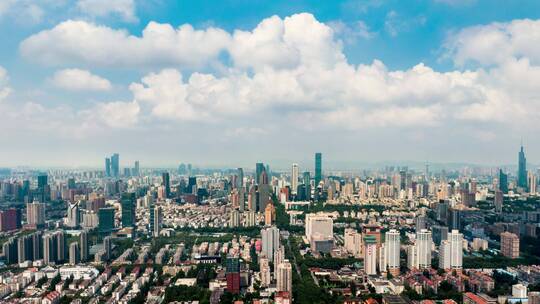 南京新街口大景航拍延时