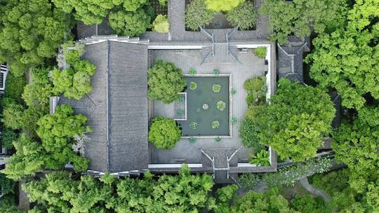 中式建筑园林艺术上海松江醉白池风景区视频素材模板下载