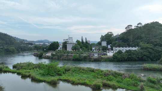 农村生态环境河流生态小区山水乡村风光风景