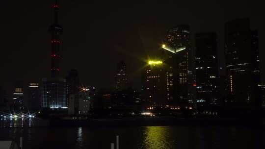 上海 外滩 空镜  城市  夜景   陆家嘴