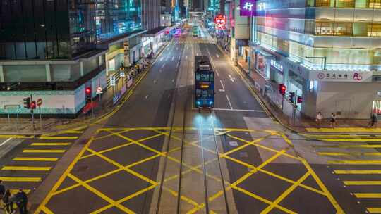 香港夜景车流延时视频素材模板下载