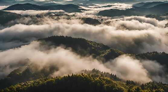 唯美风光日出日落云海风景唯美开场航拍中国