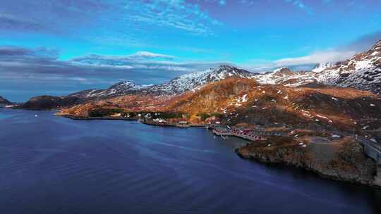 4K航拍挪威罗弗敦群岛风光景色