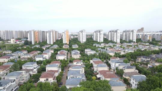 上海浦东新区康桥镇商业住宅别墅全景4K航拍