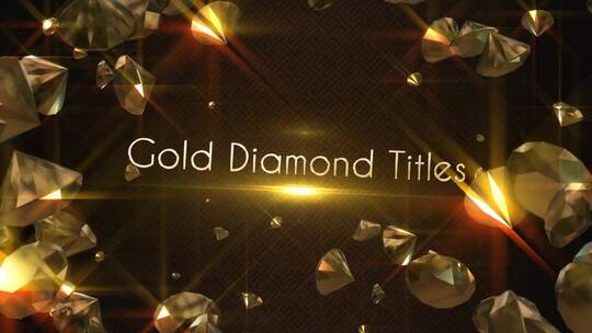 黄金钻石保卫标题电影电视节目预告片开场AE模板