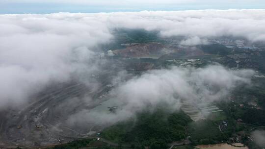 安徽省马鞍山市高采铁矿航拍风光