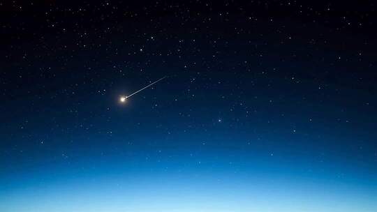 夜空繁星与流星景象