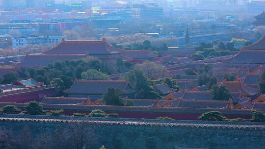 北京4K拍摄清晨的故宫博物院