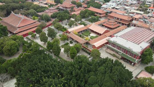 大气 航拍 福建 泉州 西街 东西塔 开元寺