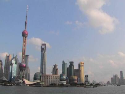 上海的黄浦江前景