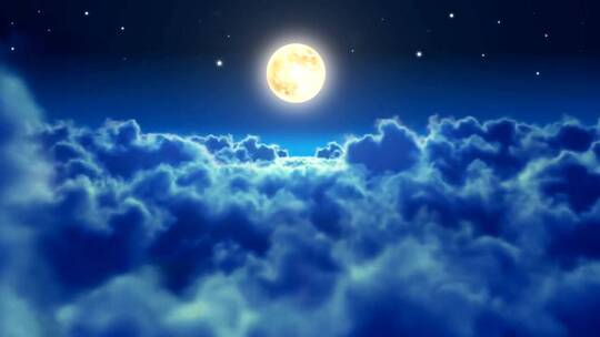 环境天空月亮云朵