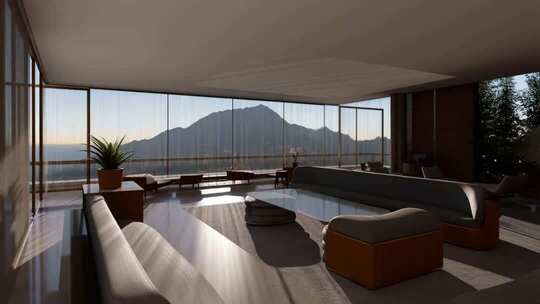 现代客厅室内景观素材