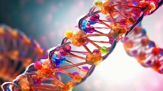 DNA彩色染色体 细胞 基因链