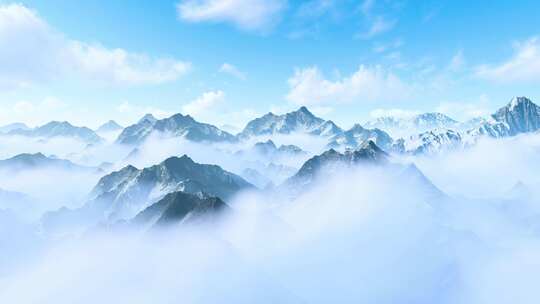 大气雪山 日照金山