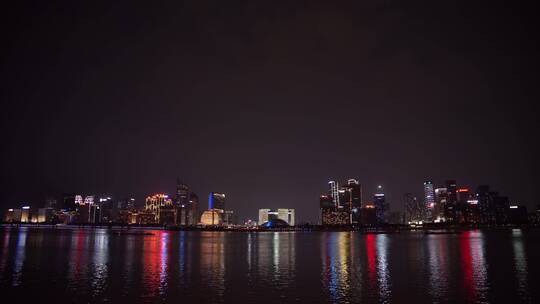 杭州钱江新城城市阳台夜景