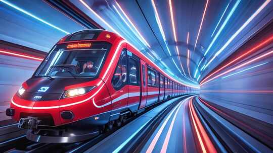 地铁快速穿梭场景