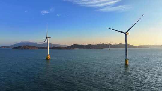 海上风电 新能源 风力发电 风车 环保视频素材模板下载