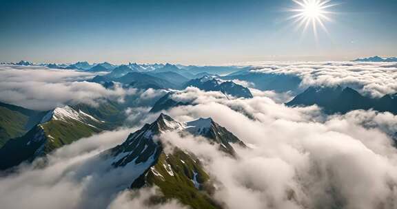 高山云海日出全景