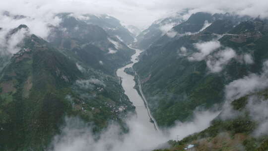 F山川河流航拍