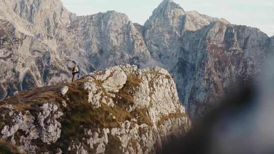 人，徒步旅行者，冒险，山