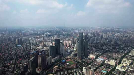 天津海河风景线城市天际线建筑风光航拍