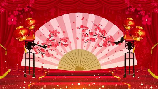 中国风古典戏曲相声舞台背景视频02