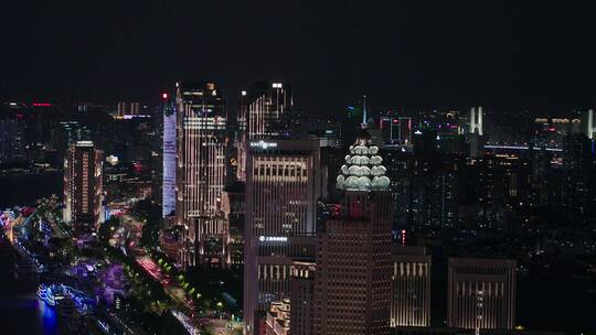 上海城市夜景航拍