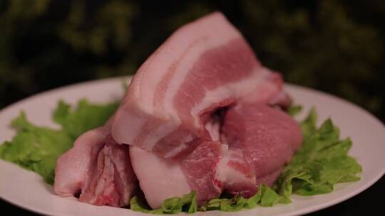 五花肉猪肉 (2)视频素材模板下载